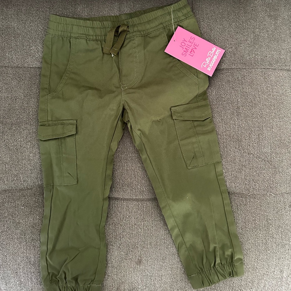 Rugged Butts Olive Cargo Pants for Kids